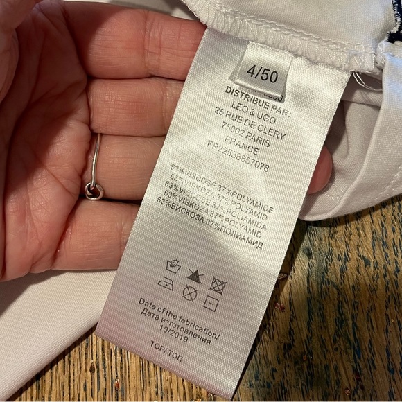 LEO & UGO White T-Shirt - Size 4 /L - Picture 5 of 8